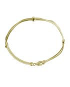 Brazalete de 2 hileras en plata dorada