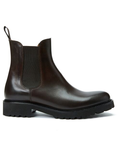 Chelsea Boots en Cuir Elyna marron