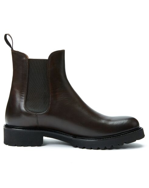 Chelsea Boots en Cuir Elyna marron