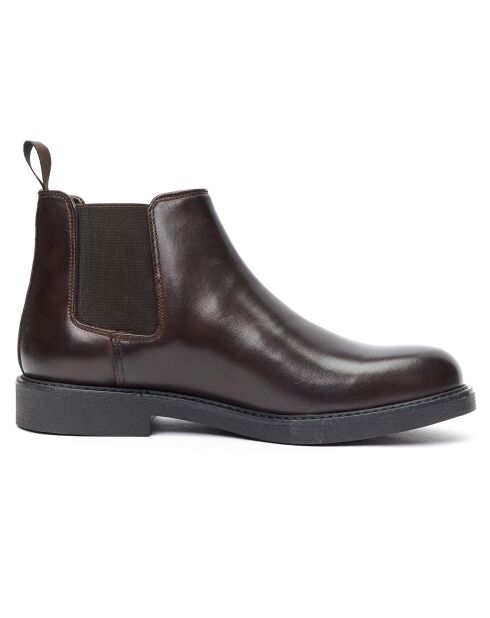 Chelsea Boots en Cuir Riey marron