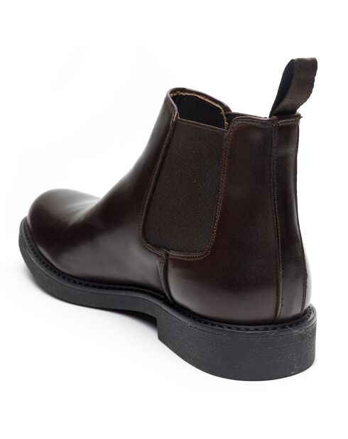 Chelsea Boots en Cuir Riey marron