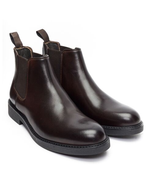 Chelsea Boots en Cuir Riey marron