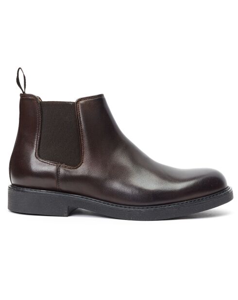 Chelsea Boots en Cuir Riey marron