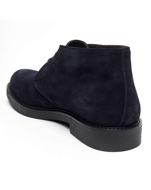 Desert Boots en Velours de Cuir Milo bleues