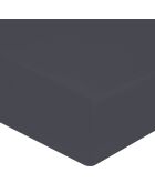 Drap housse 100% Percale de Coton bonnet 30 cm gris