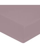 Drap housse 100% Percale de Coton bonnet 30 cm violet ice