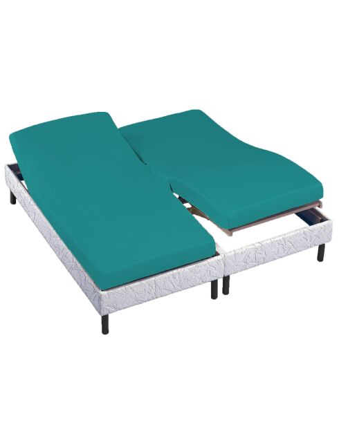 Drap housse 100% Percale de Coton bonnet 30 cm céladon