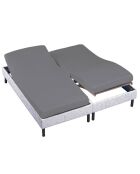 Drap housse 100% Percale de Coton bonnet 30 cm gris