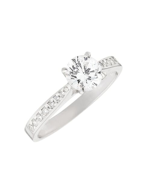 Brillanter Amoureuse-Ring aus Weißgold mit Zirkonia