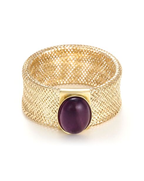 Bague ajustable Flamboyante Améthyste 1.1 ct or jaune