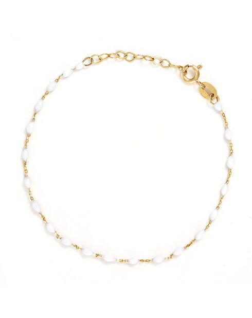 Bracelet Linea Email blanc or jaune