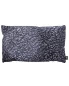 Coussin en velours decoratif bleu - 65x40x14cm
