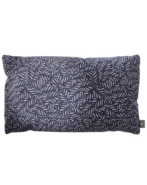 Coussin en velours decoratif bleu - 65x40x14cm