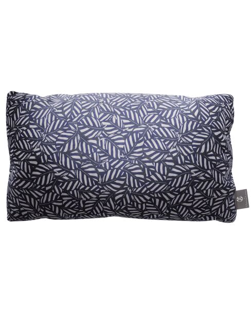 Coussin en velours decoratif bleu - 50x28x18cm