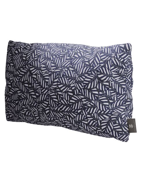 Coussin en velours decoratif bleu - 50x28x18cm