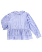 Blouse à rayures bleu clair/argenté