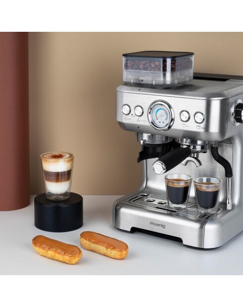 Machine Expresso argentée - 1620W