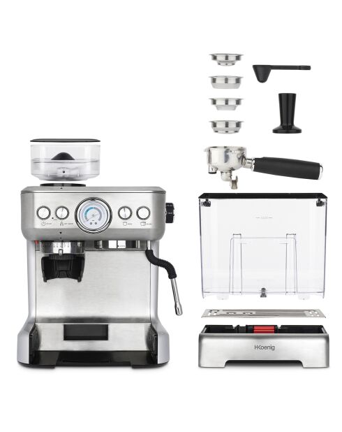 Machine Expresso argentée - 1620W