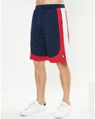 Short en mesh Everly bleu marine/blanc/rouge