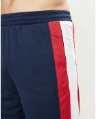 Short en mesh Everly bleu marine/blanc/rouge
