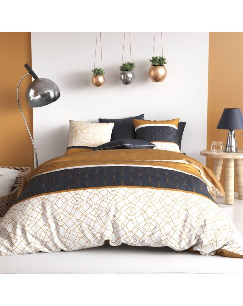 Parure housse de couette Felora jaune