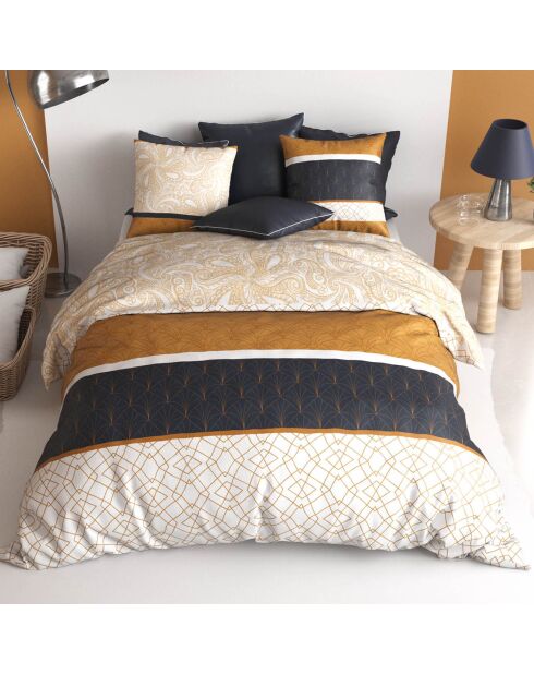 Parure housse de couette Felora jaune