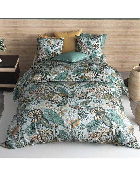 Parure housse de couette Cancun bleue