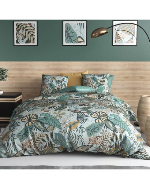 Parure housse de couette Cancun bleue