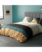Parure housse de couette Bangui bleue