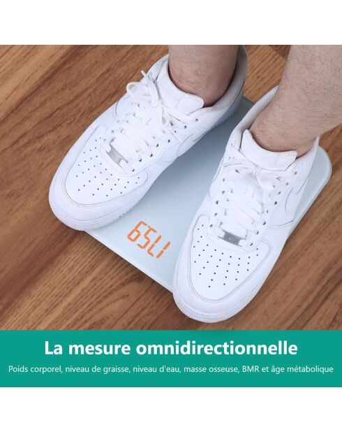 Balance numérique bluetooth à piles blanche