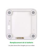 Balance numérique bluetooth à piles blanche