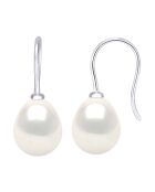 Boucles d'oreilles en Argent & Perles d'Eau Douce poires blanc naturel