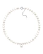 Collana Rang in argento con perle d'acqua dolce rotonde e pera bianca naturale