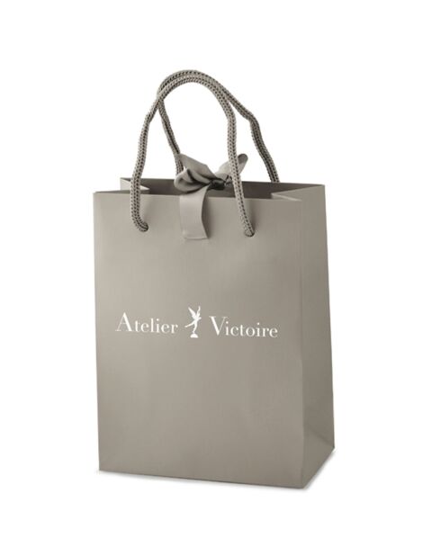 Grijze krafttas van klein formaat