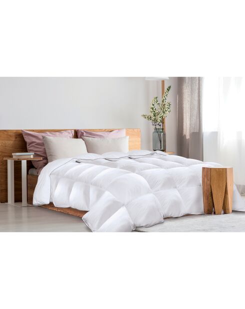 Couette 500gsm plume d'oie anti acariens blanche - 140x200 cm