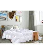 Couette 500gsm plume d'oie anti acariens blanche - 140x200 cm