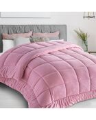 Couette polaire biface 170 gsm rose - 240x220 cm