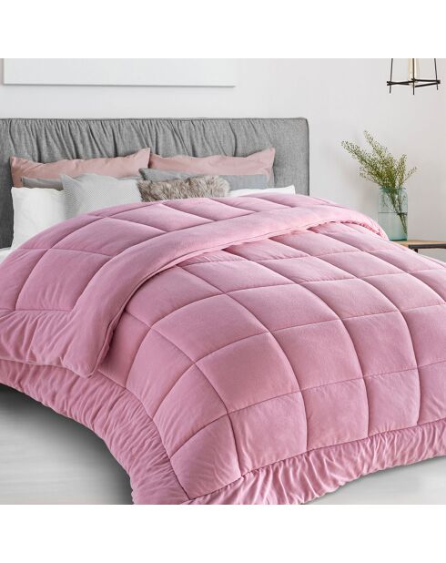 Couette polaire biface 170 gsm rose - 240x220 cm