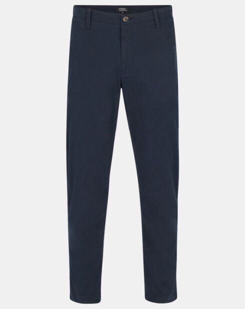 Bedford cropped marineblauwe chinobroek