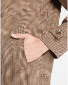 Manteau doublure amovible imprimé  beige/marron