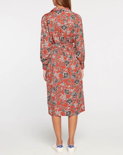 Robe fluide Calvi fleurie terracotta