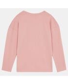 T-Shirt en Coton Umberto manches longues rose