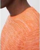 Pull Coton Mouliné orange