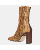 Bottines en Cuir marron - Talon 8.5 cm