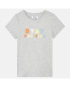 T-Shirt en Coton Room inscription gris