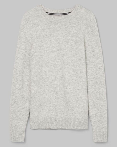 Pull en Laine mélangée gris clair