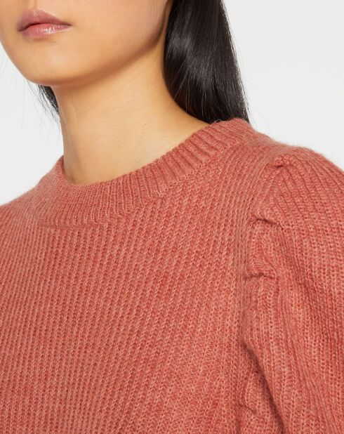 Pull en Laine mélangée Mikael rouge moyen