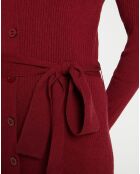 Gilet en Maille côtelée stretch Fernand bordeaux