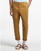 Pantalon chino Cropped Bedford marron kaki