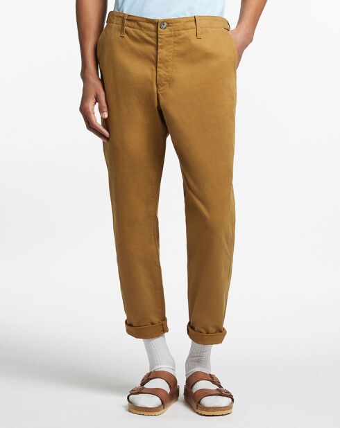 Pantaloni chino corti Bedford marroni kaki